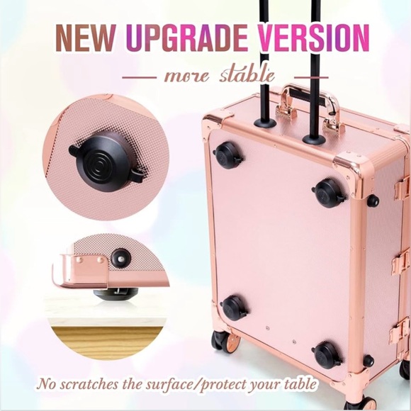 Kemier Make-up Artist Cosmetic Case/Vanity Station - NIB - Rose Gold - Picture 4 of 8